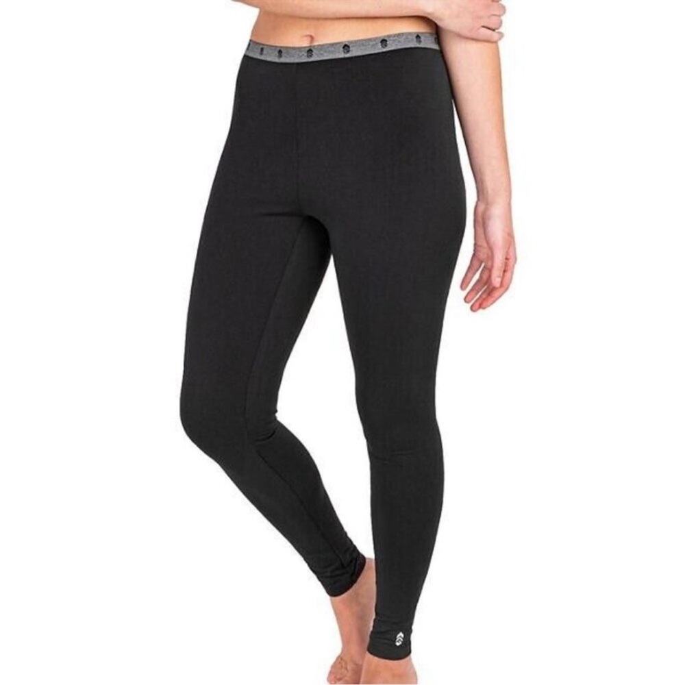 Free Country Black Leggings with Gray Waistband